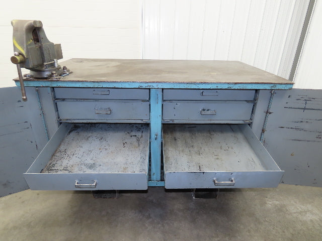 Steel Work Bench Welding Table 4-1/2" Vise 1/4" Plate 65x36" Top 38.5" High