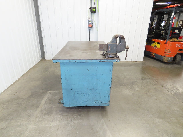 Steel Work Bench Welding Table 4-1/2" Vise 1/4" Plate 65x36" Top 38.5" High