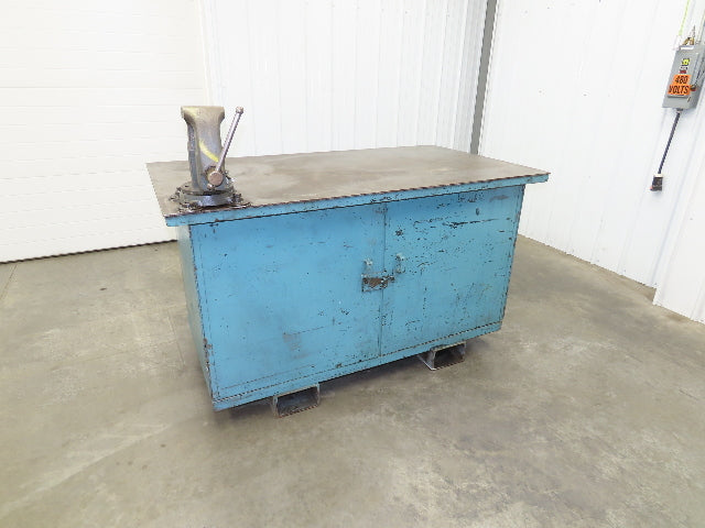 Steel Work Bench Welding Table 4-1/2" Vise 1/4" Plate 65x36" Top 38.5" High