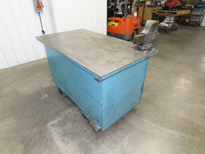 Steel Work Bench Welding Table 4-1/2" Vise 1/4" Plate 65x36" Top 38.5" High