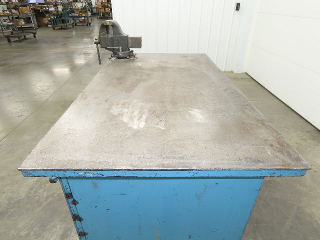 Steel Work Bench Welding Table 4-1/2" Vise 1/4" Plate 65x36" Top 38.5" High