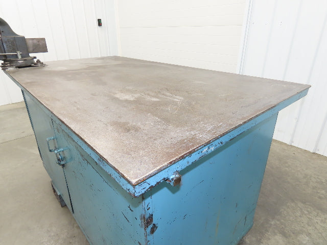 Steel Work Bench Welding Table 4-1/2" Vise 1/4" Plate 65x36" Top 38.5" High