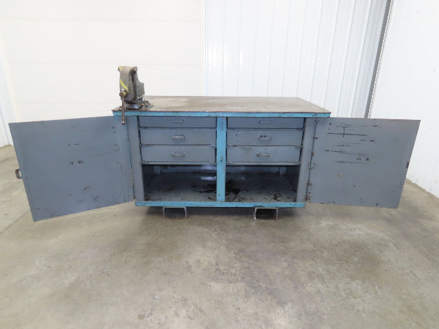 Steel Work Bench Welding Table 4-1/2" Vise 1/4" Plate 65x36" Top 38.5" High