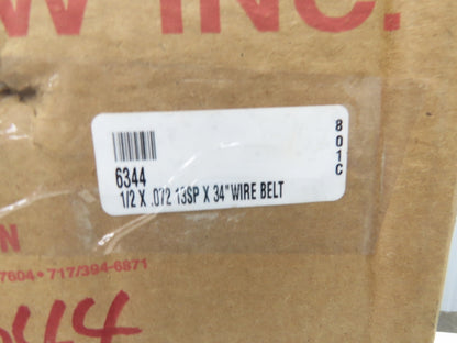 Lumsden 34"x 50' Flat Flex Stainless Wire Conveyor Belt Sanitary 1/2x.072 13SP