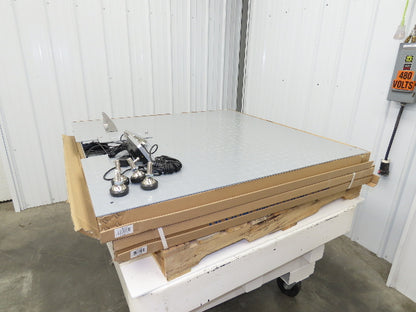 Global Digital Pallet Floor Scales 5000LB Rated 48 x 48" Low Profile Complete