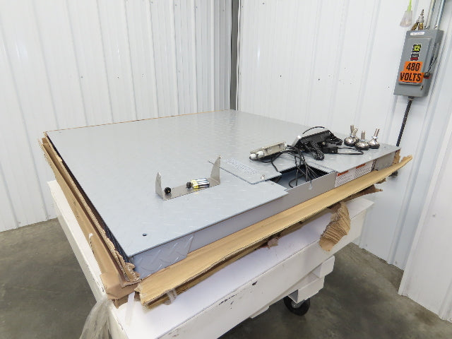 Global Digital Pallet Floor Scales 5000LB Rated 48 x 48" Low Profile Complete