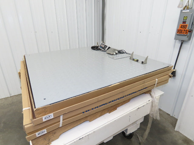Global Digital Pallet Floor Scales 5000LB Rated 48 x 48" Low Profile Complete