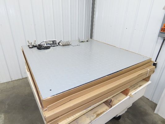 Global Digital Pallet Floor Scales 5000LB Rated 48 x 48" Low Profile Complete