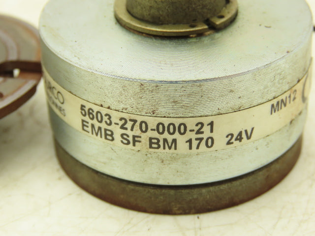 Warner Electric 5603-270-000-21 Motor Clutch Brake 24VDC 5/16" Hallow Shaft