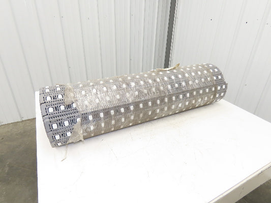 Intralox 400 Series 42"W Plastic Roller Top Conveyor Belt Gray Transverse 10'L