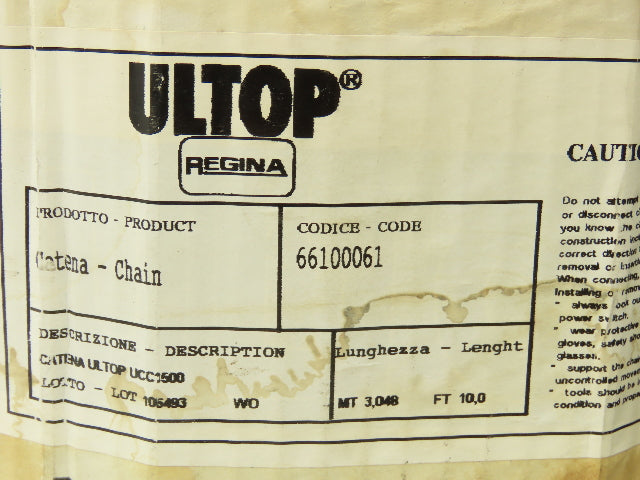 Regina UCC1500 Ultop 15"W MatTop Flat Conveyor Belt Chain Gray FliteTop 10'L