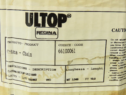 Regina UCC1500 Ultop 15"W MatTop Flat Conveyor Belt Chain Gray FliteTop 10'L