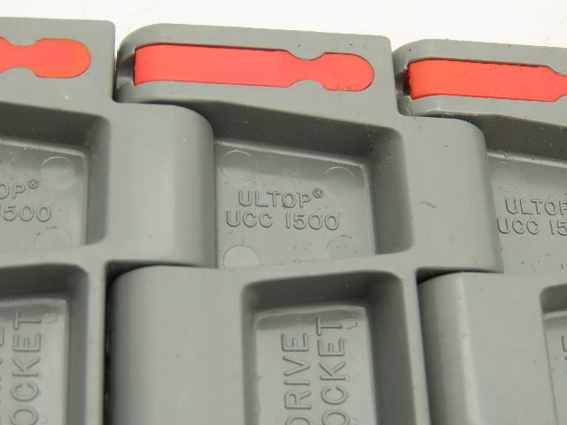 Regina UCC1500 Ultop 15"W MatTop Flat Conveyor Belt Chain Gray FliteTop 10'L