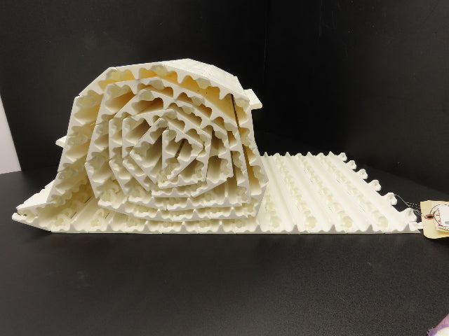 Intralox 850 Series 12"W SeamFree Cleated Top Poly Conveyor Belt White 10'L