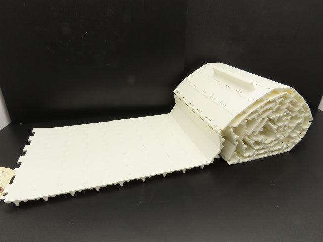 Intralox 850 Series 12"W SeamFree Cleated Top Poly Conveyor Belt White 10'L