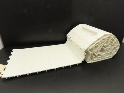 Intralox 850 Series 12"W SeamFree Cleated Top Poly Conveyor Belt White 10'L