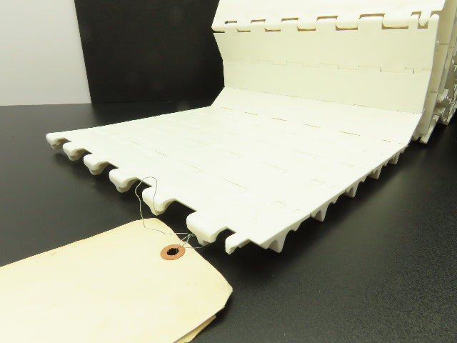 Intralox 850 Series 12"W SeamFree Cleated Top Poly Conveyor Belt White 10'L