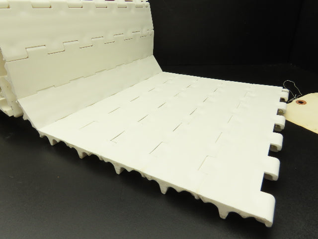 Intralox 850 Series 12"W SeamFree Cleated Top Poly Conveyor Belt White 10'L