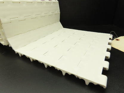 Intralox 850 Series 12"W SeamFree Cleated Top Poly Conveyor Belt White 10'L