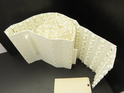 Intralox 850 Series 12"W SeamFree Cleated Top Poly Conveyor Belt White 10'L