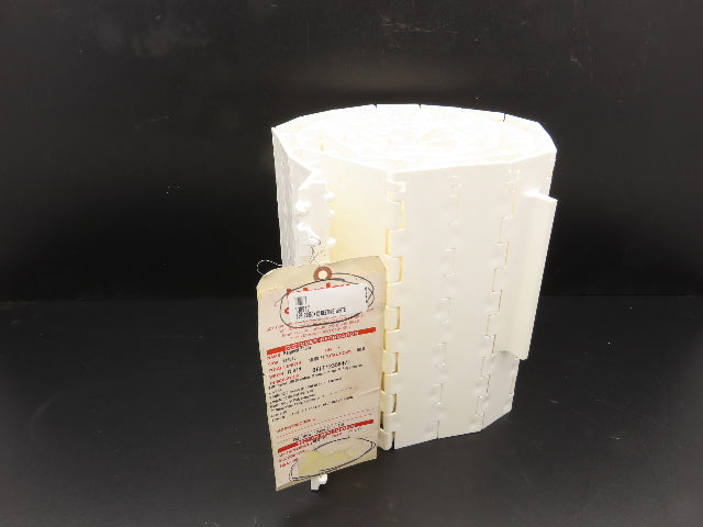 Intralox 850 Series 12"W SeamFree Cleated Top Poly Conveyor Belt White 10'L