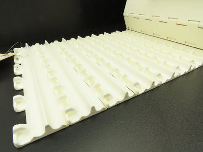 Intralox 850 Series 12"W SeamFree Cleated Top Poly Conveyor Belt White 10'L