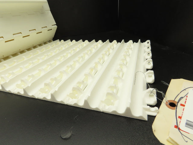 Intralox 850 Series 12"W SeamFree Cleated Top Poly Conveyor Belt White 10'L