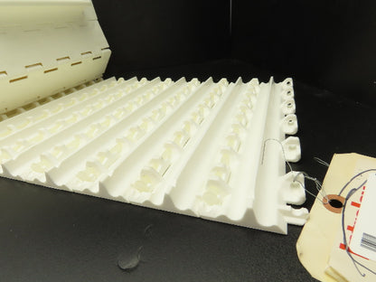 Intralox 850 Series 12"W SeamFree Cleated Top Poly Conveyor Belt White 10'L