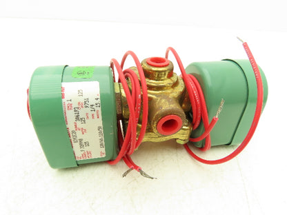 Asco Red Hat 8342C20 Solenoid Valve 1/4"NPT 4 Way 2 Pos 125psi 110/120V 50/60Hz