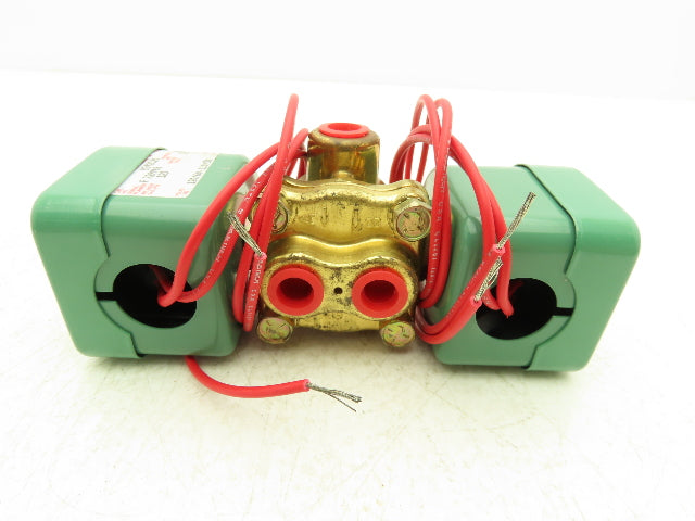 Asco Red Hat 8342C20 Solenoid Valve 1/4"NPT 4 Way 2 Pos 125psi 110/120V 50/60Hz