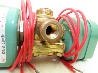 Asco Red Hat 8342C20 Solenoid Valve 1/4"NPT 4 Way 2 Pos 125psi 110/120V 50/60Hz