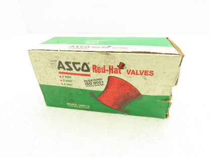 Asco Red Hat 8342C20 Solenoid Valve 1/4"NPT 4 Way 2 Pos 125psi 110/120V 50/60Hz
