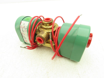 Asco Red Hat 8342C20 Solenoid Valve 1/4"NPT 4 Way 2 Pos 125psi 110/120V 50/60Hz