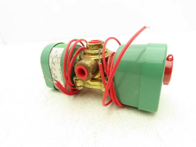 Asco Red Hat 8342C20 Solenoid Valve 1/4"NPT 4 Way 2 Pos 125psi 110/120V 50/60Hz
