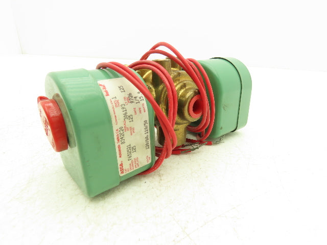 Asco Red Hat 8342C20 Solenoid Valve 1/4"NPT 4 Way 2 Pos 125psi 110/120V 50/60Hz