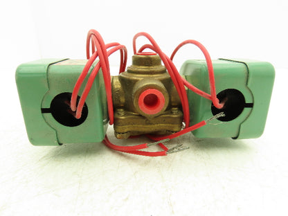 Asco Red Hat 8342C20 Solenoid Valve 1/4"NPT 4 Way 2 Pos 125psi 110/120V 50/60Hz