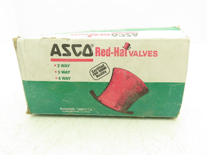 Asco Red Hat 8342C20 Solenoid Valve 1/4"NPT 4 Way 2 Pos 125psi 110/120V 50/60Hz