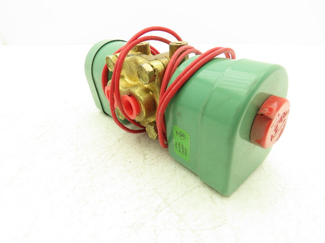 Asco Red Hat 8342C20 Solenoid Valve 1/4"NPT 4 Way 2 Pos 125psi 110/120V 50/60Hz