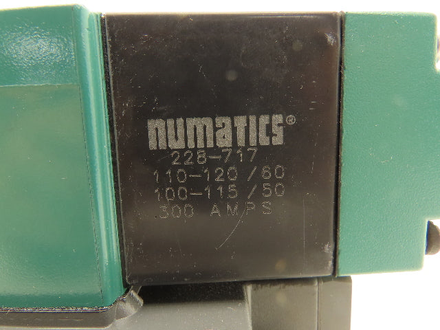 Numatics Pneumatic Air Solenoid Valve with Base 4/3 Closed Center 120V 1/2"NPT