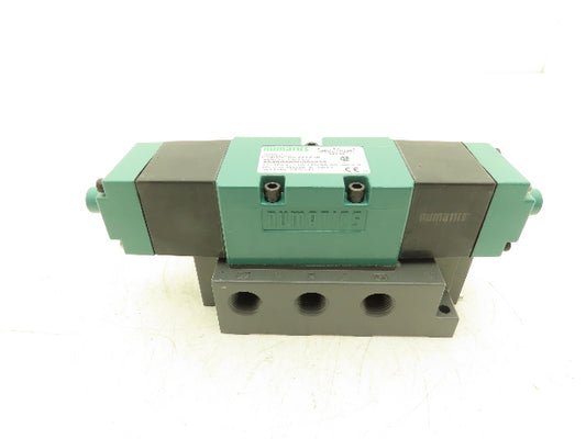 Numatics Pneumatic Air Solenoid Valve with Base 4/3 Closed Center 120V 1/2"NPT