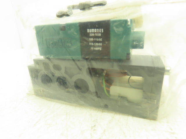 Numatics 082SA415K019M30 Pneumatic Solenoid Valve/Manifold 120V 1/4"NPT 150PSI