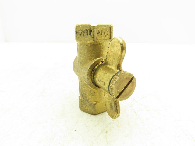 11-010 Brass Adjustable Orifice Gas Cock 1/2" Handle