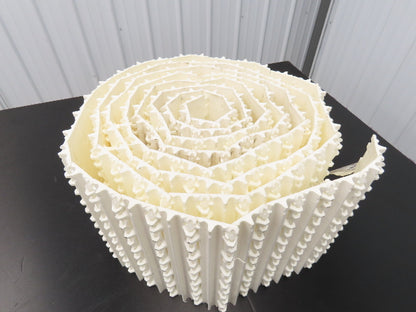 Intralox 850 Series 12"W SeamFree Cleated Top Poly Conveyor Belt White 21' 10"