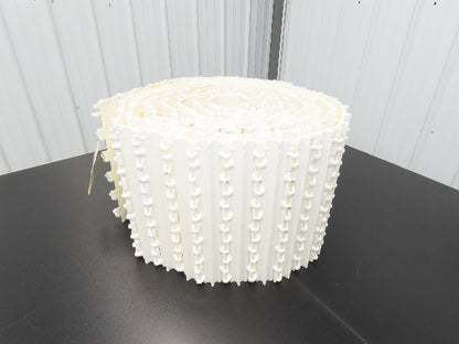 Intralox 850 Series 12"W SeamFree Cleated Top Poly Conveyor Belt White 21' 10"
