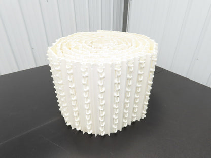Intralox 850 Series 12"W SeamFree Cleated Top Poly Conveyor Belt White 21' 10"