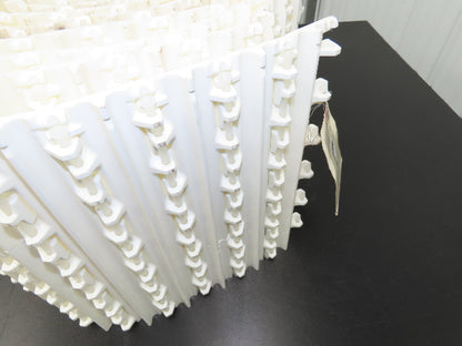 Intralox 850 Series 12"W SeamFree Cleated Top Poly Conveyor Belt White 21' 10"