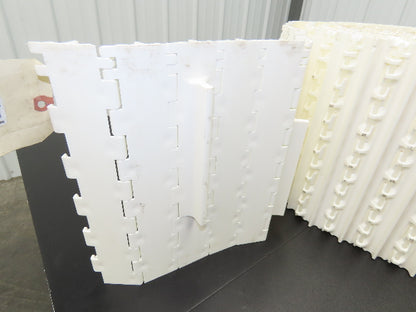 Intralox 850 Series 12"W SeamFree Cleated Top Poly Conveyor Belt White 21' 10"