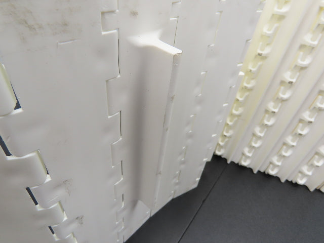 Intralox 850 Series 12"W SeamFree Cleated Top Poly Conveyor Belt White 21' 10"