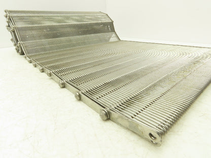 Stainless Steel Eyelink Wire Loop Oven Conveyor Belt 390mm 15.3"W x 65"L