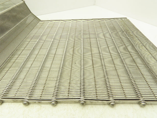 Stainless Steel Eyelink Wire Loop Oven Conveyor Belt 390mm 15.3"W x 65"L